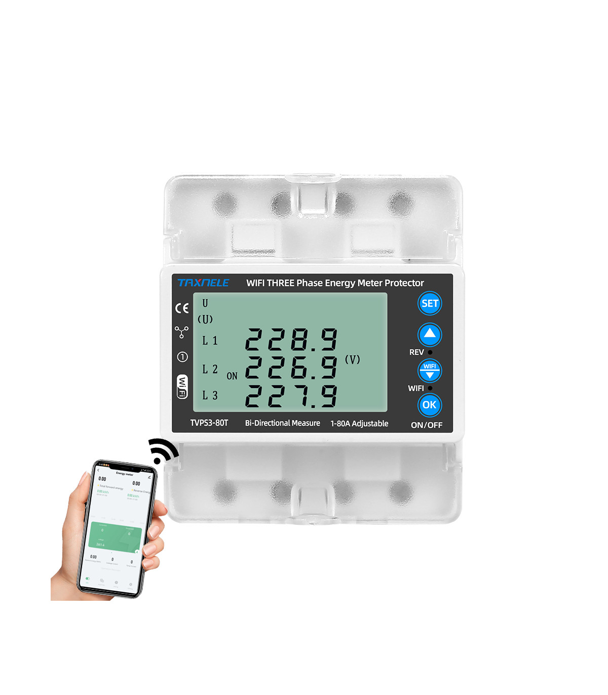 Licznik Energii Elektrycznej 3 Fazowy Wifi pcblab.io