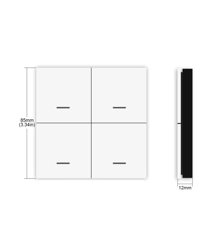 Pilot Przycisk ZigBee TUYA 4 kanały 12 scen Home Assistant ZigBee2MQTT ZHA