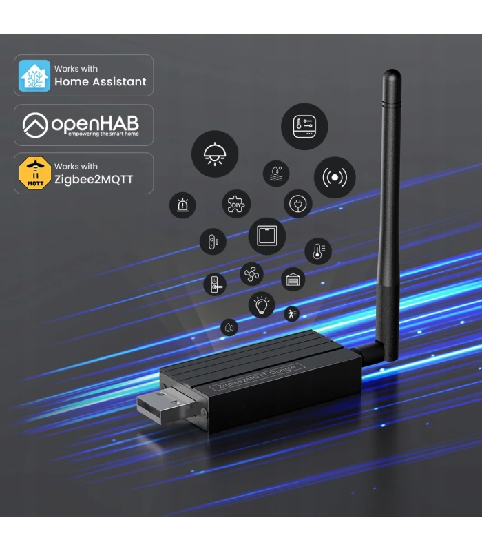 Koordynator Bramka Zigbee 3.0 USB CC2652P Antena Home Assistant ZigBee2MQTT