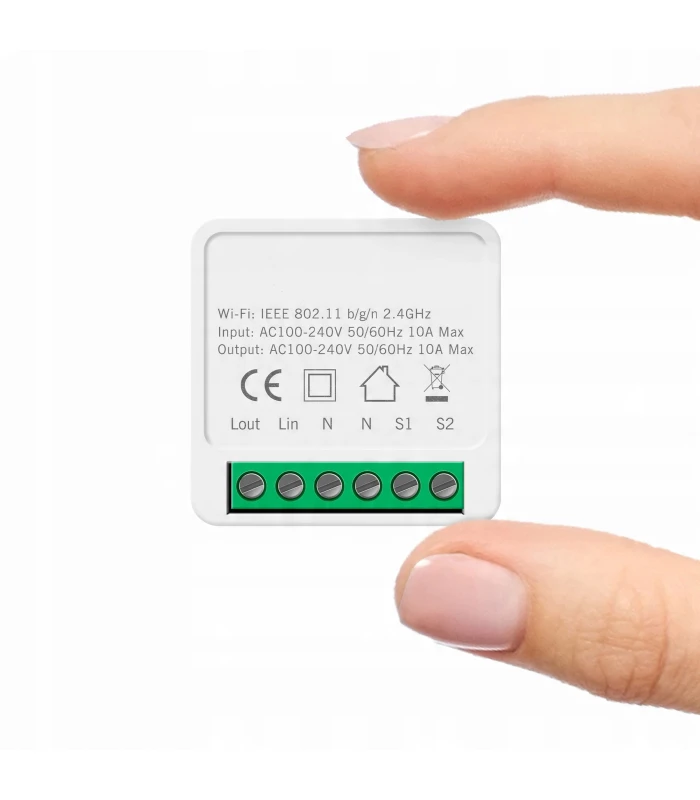 Przekaźnik WiFi TUYA Smart Life Gniazdko Włącznik 10A POMIAR prądu energii