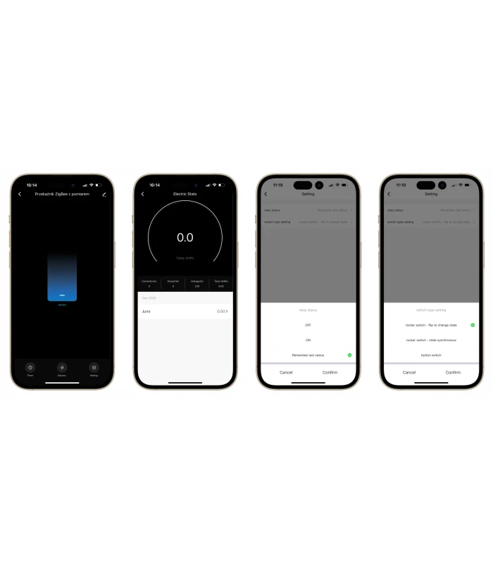 Przekaźnik ZigBee TUYA Smart Home Assistant Włącznik 10A z pomiarem prądu