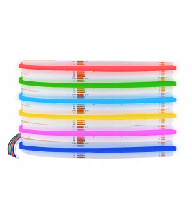 Taśma pasek LED COB RGB 12V rolka 5 metrów 810 LED/m NEON MOCNA IP20