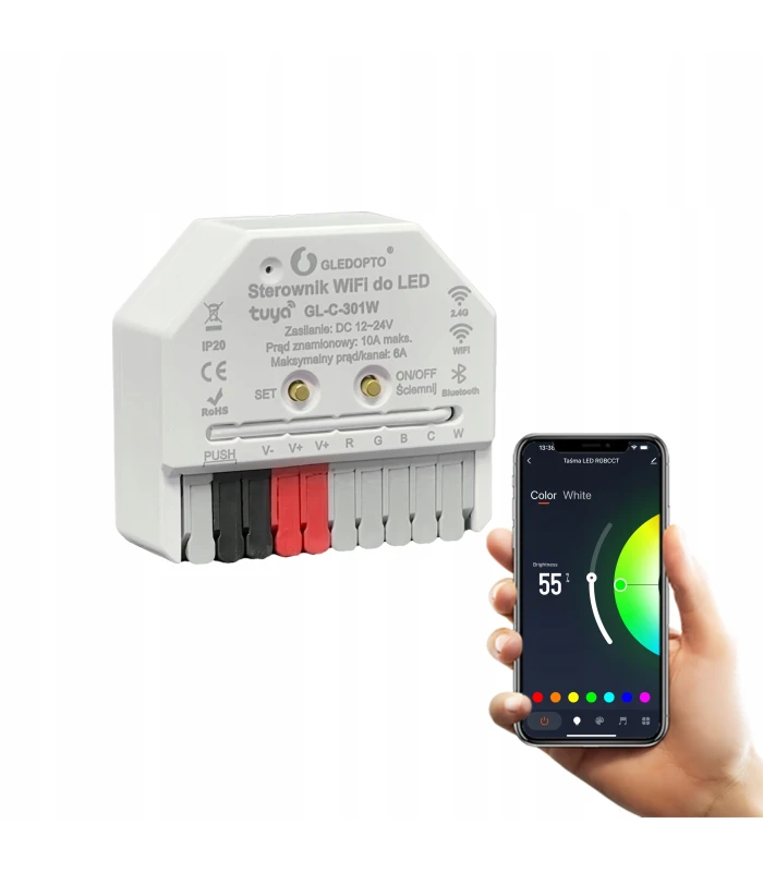 Taśma pasek LED COB RGB 12V rolka 5 metrów 810 LED/m NEON MOCNA IP20