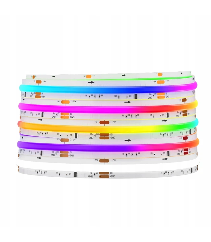 Cyfrowa taśma LED COB WLED WS2814 RGBIC + BIAŁY neutralny 784 LED/m 24V 5m