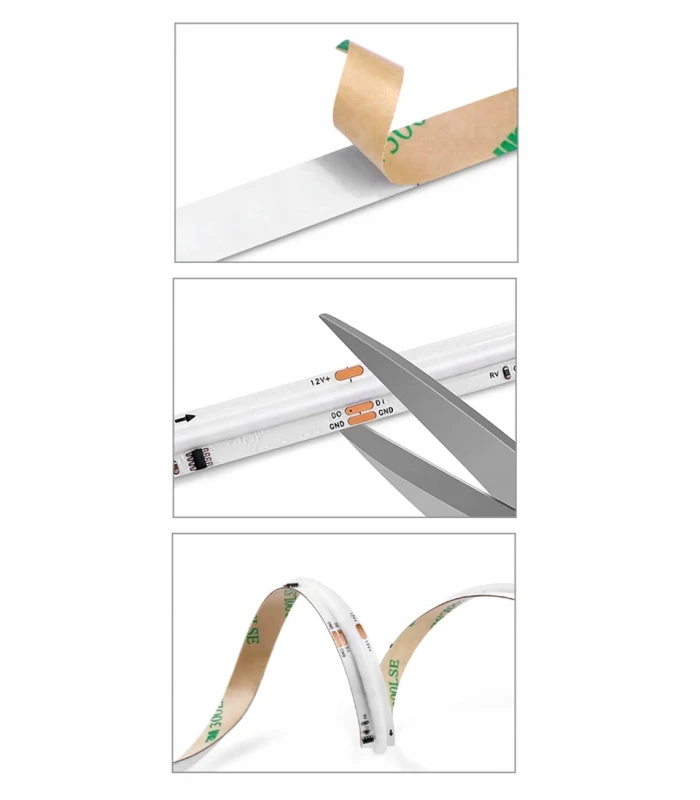 Cyfrowa taśma LED COB WLED WS2814 RGBIC + BIAŁY neutralny 784 LED/m 24V 5m