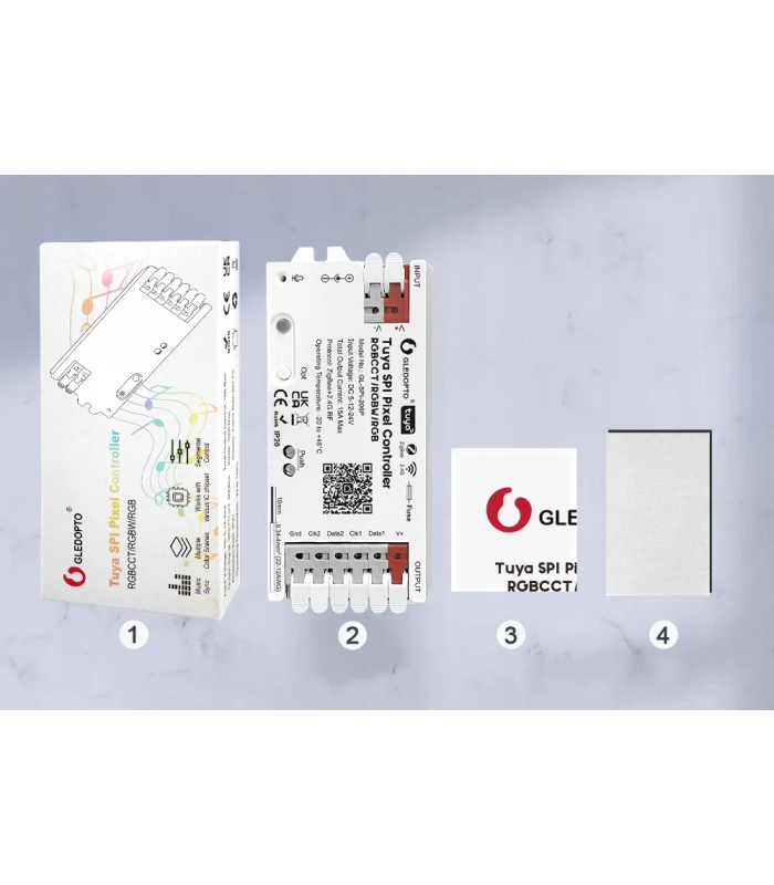 Sterownik ZigBee LED SPI TUYA Pixel RGBIC WS281x MIKROFON do cyfrowych taśm