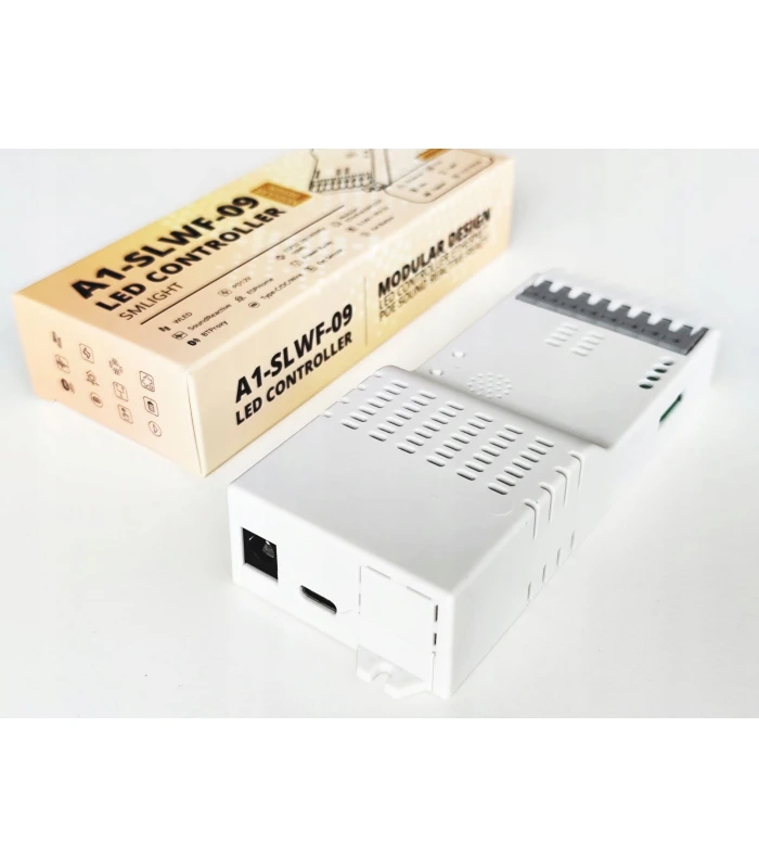 Sterownik SLWF-09 do taśm WLED LED WiFi ESP32 Home Assistant MQTT USB-C PoE