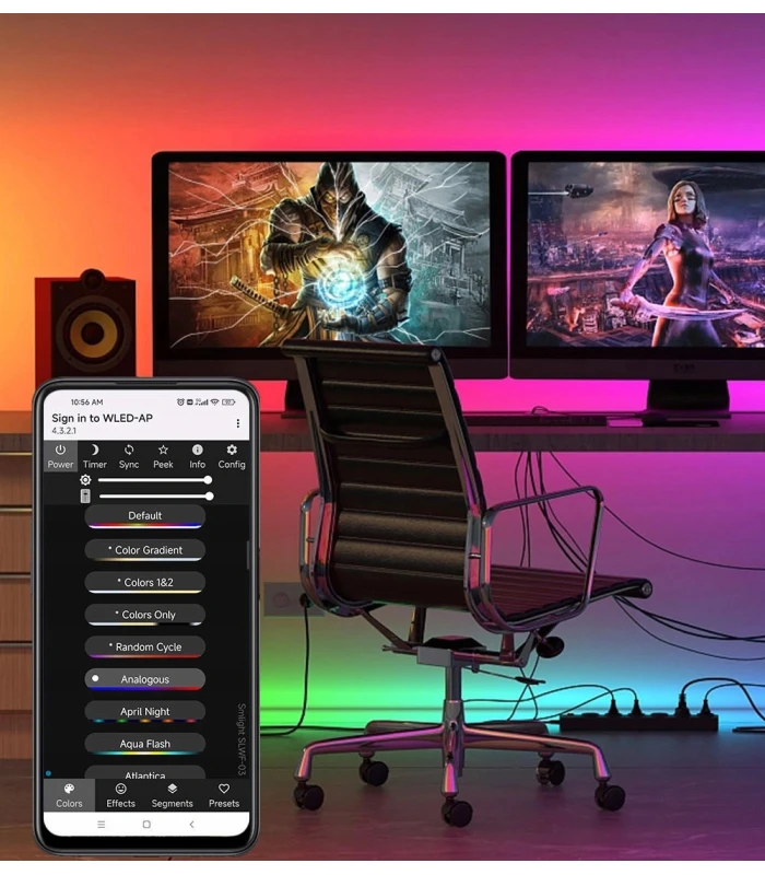 Sterownik SLWF-09 do taśm WLED LED WiFi ESP32 Home Assistant MQTT USB-C PoE