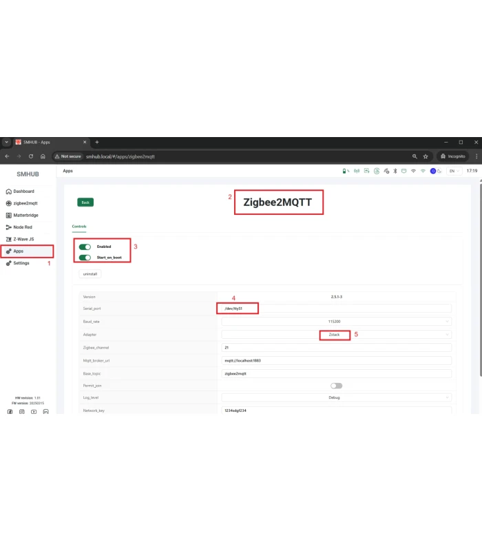 SMHUB Centralka Bramka Mostek ZigBee MQTT ZHA Matter Thread Home Assistant