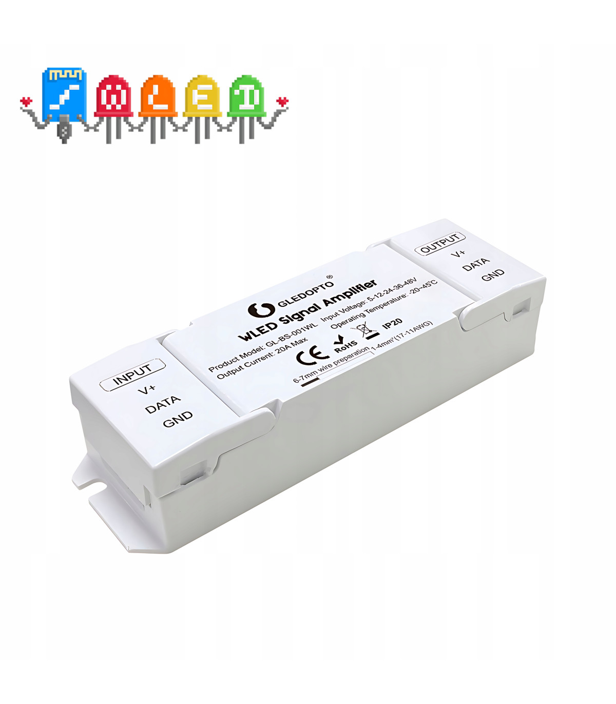 Wzmacniacz do cyfrowych taśm pasków LED adresowalnych WLED RGBIC 5-48V