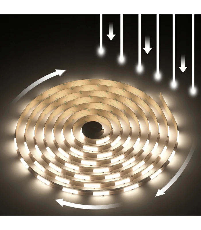 Cyfrowa taśma LED COB WLED WS2811 płynąca NEUTRALNY BIAŁY 360 LED/m 24V 5m