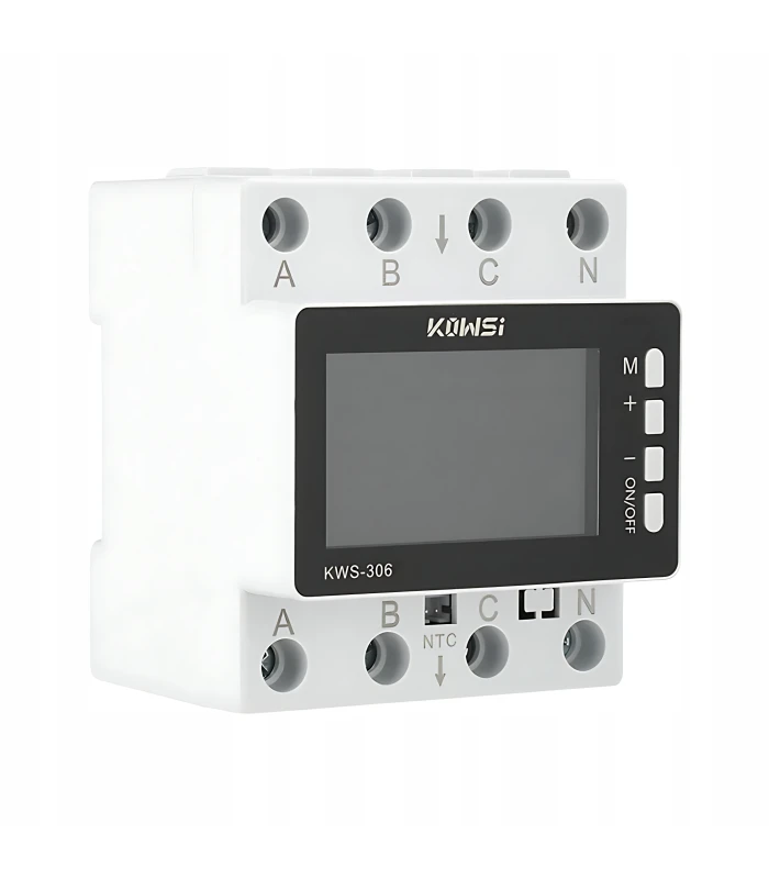 Trójfazowy licznik energii prądu mocy watomierz przekaźnik 80A z LCD na DIN