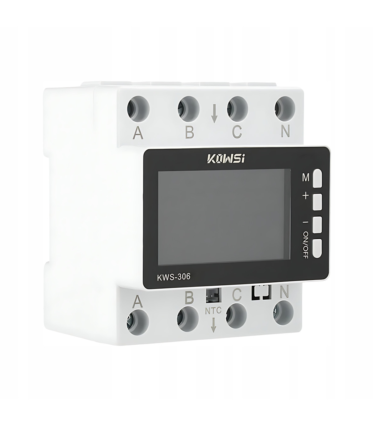 Trójfazowy licznik energii prądu mocy watomierz przekaźnik 80A z LCD na DIN