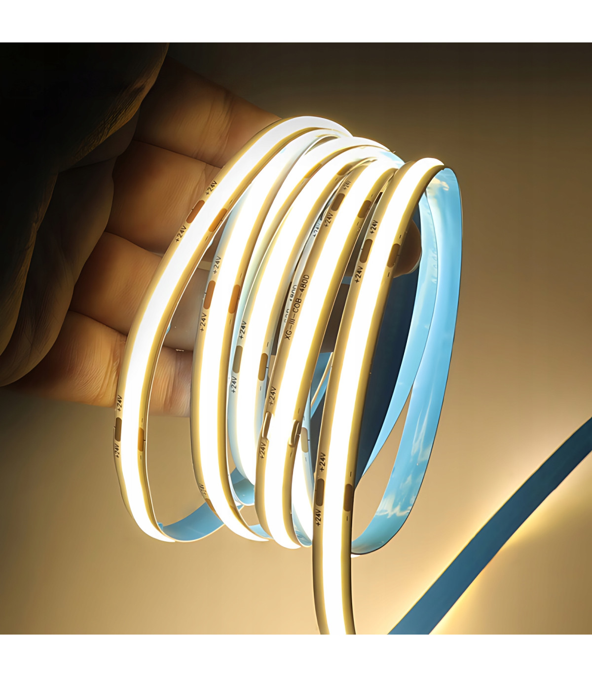 Cyfrowa taśma LED COB WLED WS2811 płynąca NEUTRALNY BIAŁY 360 LED/m 24V 5m