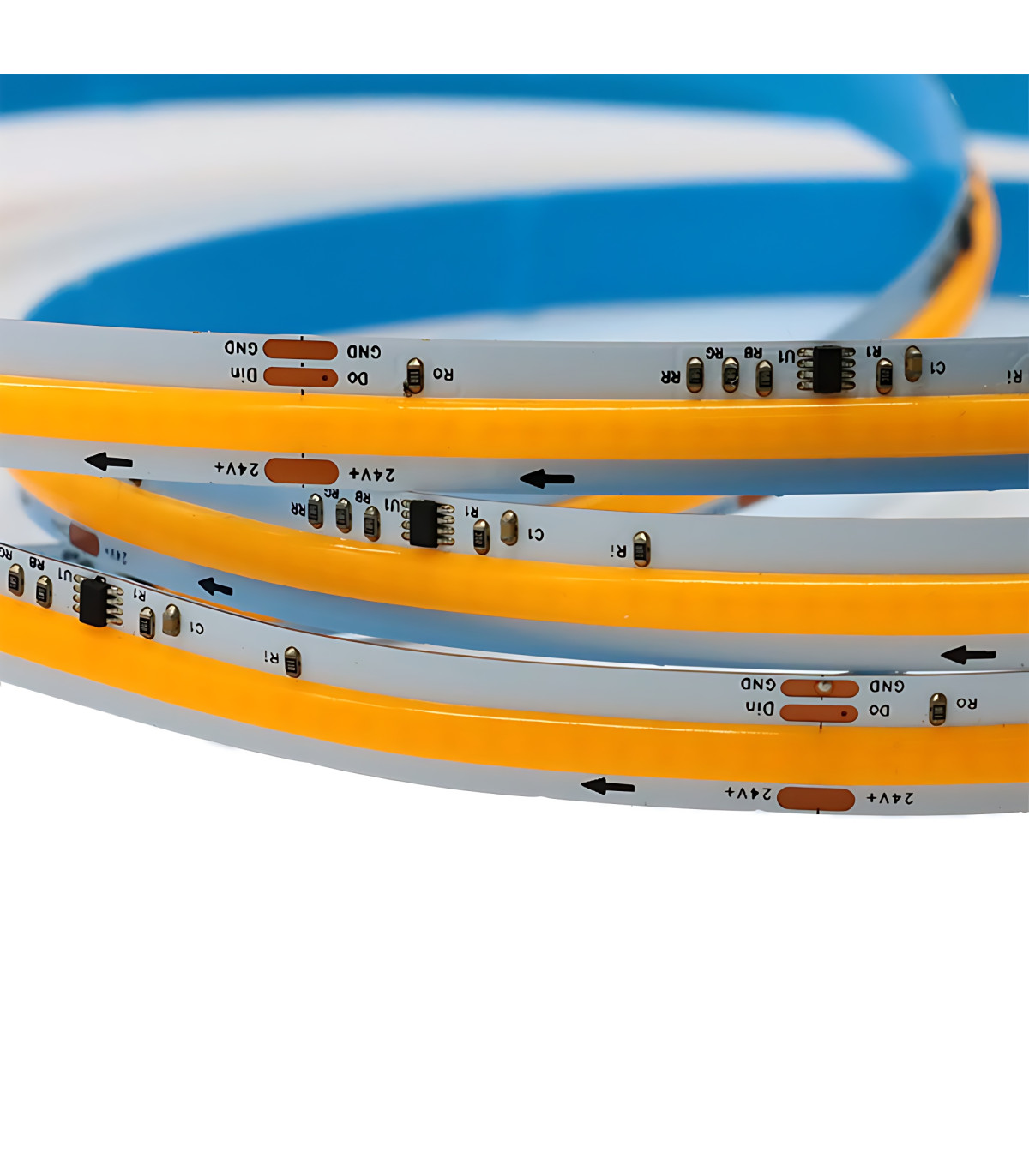 Cyfrowa taśma LED COB WLED WS2811 płynąca NEUTRALNY BIAŁY 360 LED/m 24V 5m