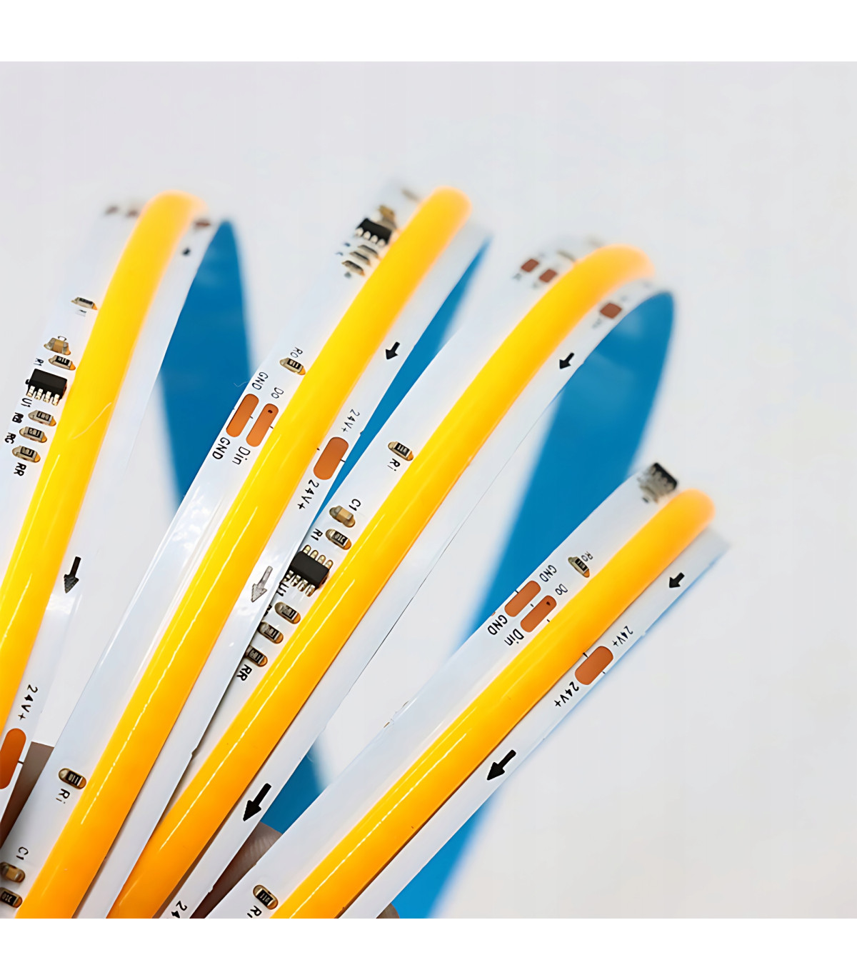 Cyfrowa taśma LED COB WLED WS2811 płynąca NEUTRALNY BIAŁY 360 LED/m 24V 5m