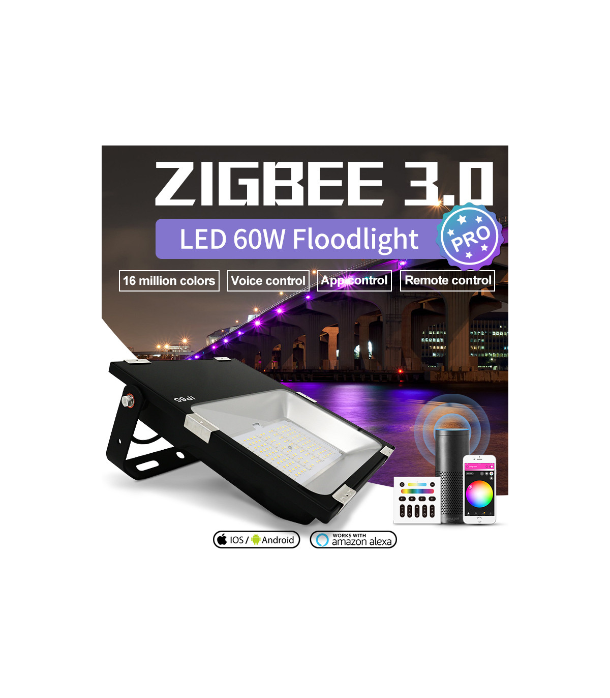 Naświetlacz ZigBee LED 60W RGBCCT PHILIPS Hue TUYA